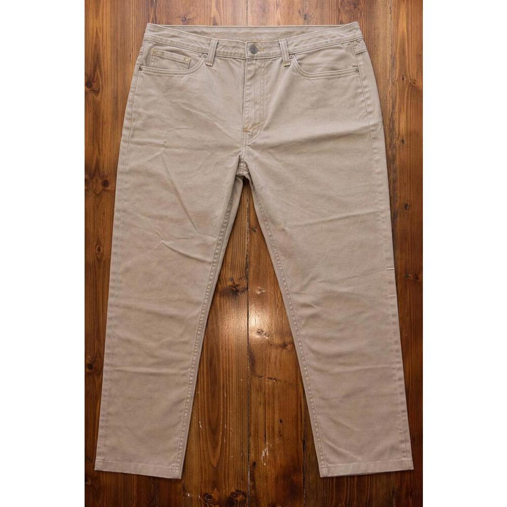 Levi’s Mens 38x32 Khaki 5 Pocket Pants WaterLess Tan (Altered 25” Inseam)